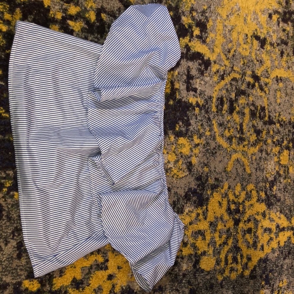 Striped off the shoulder shirt